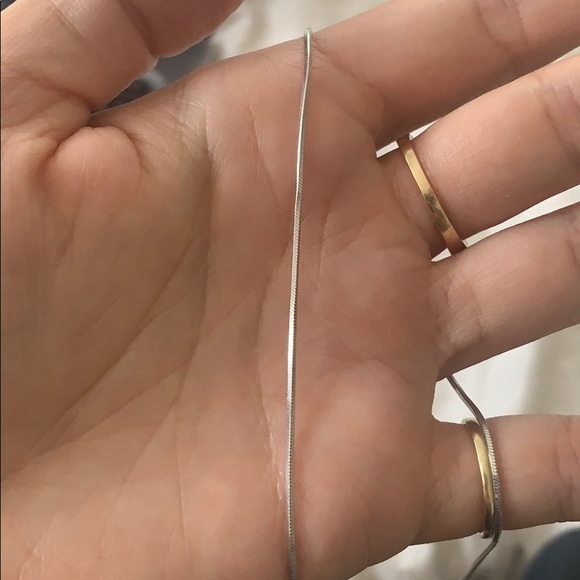 🌞SOLD🌞 14k white gold 16” chain - Picture 1 of 3